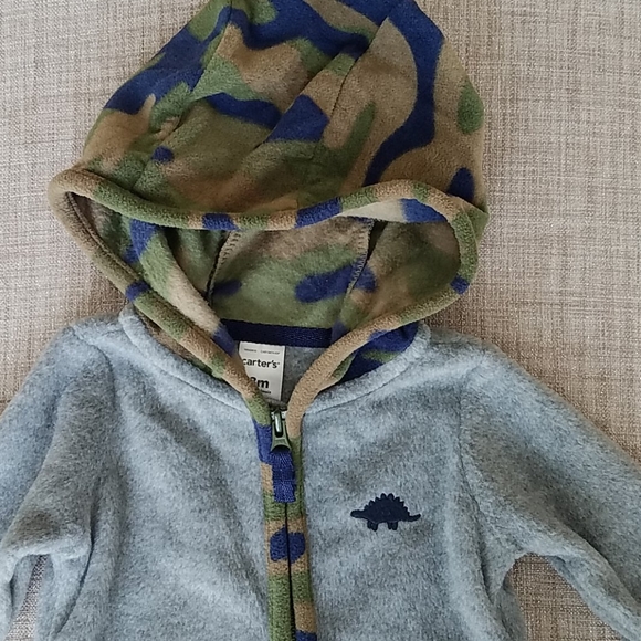 NWT Carters Baby Boy Fleece Footless Jumpsuit - Picture 2 of 7